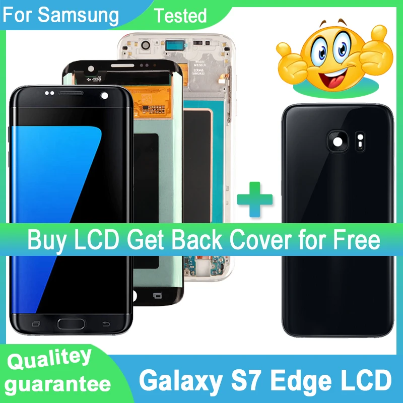 Оригинальный ЖК-дисплей для Samsung Galaxy S7 Edge G935 G935F SM-G935F с сенсорным экраном запчасти