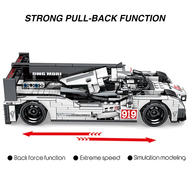 621 шт. строительные блоки ing car Technic RC Гусеничный трюковый гонщик 919 с дистанционным