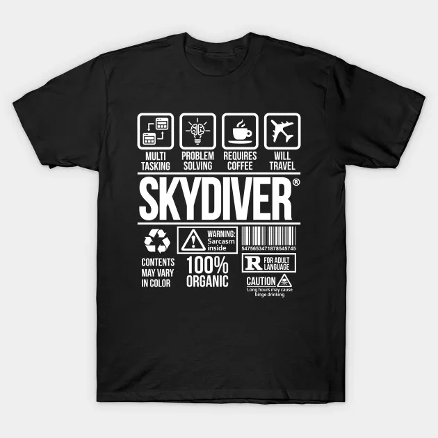 Мужская футболка Skydiver для профессионалов # DW женщин и мужчин|Мужские футболки| |