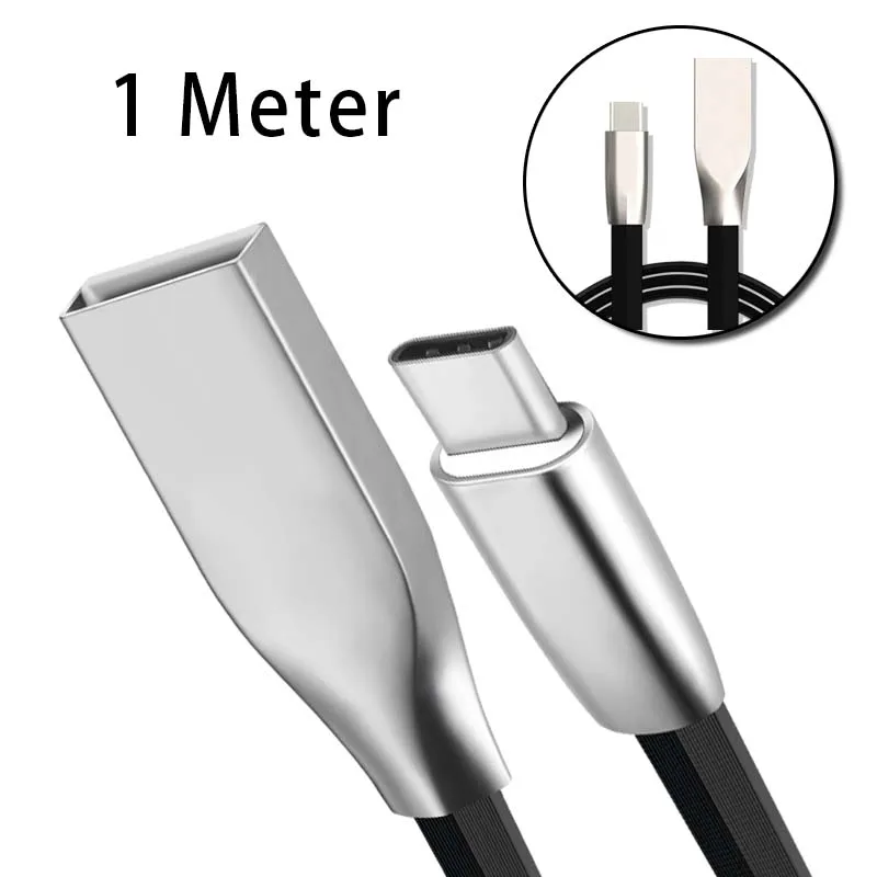 

1m USB Type C Cable Fast Charging Cord for Android Mobile Phone Charger Data Transfer Cable for Samsung Xiaomi Huawei