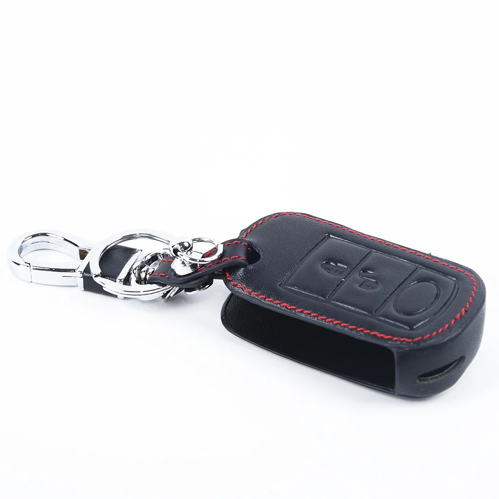 1x черный кожаный чехол для ключей автомобиля подходит Land Rover Range Sport LR3|Футляр