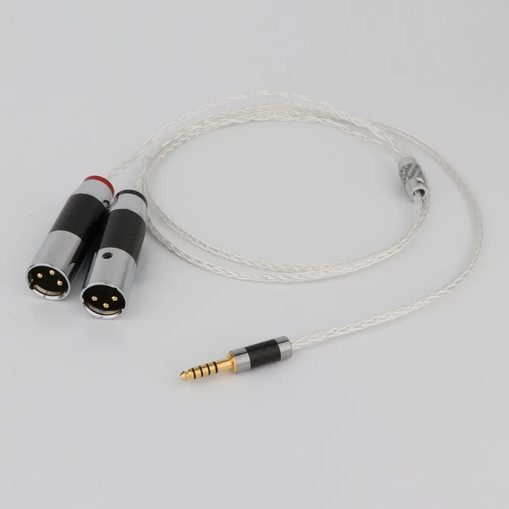 

High Quality Preffair HIFI 8 Cores OCC Silver Plated 4.4mm Balanced to Dual 2x 3pin XLR Balanced Male Audio Adapter Cable
