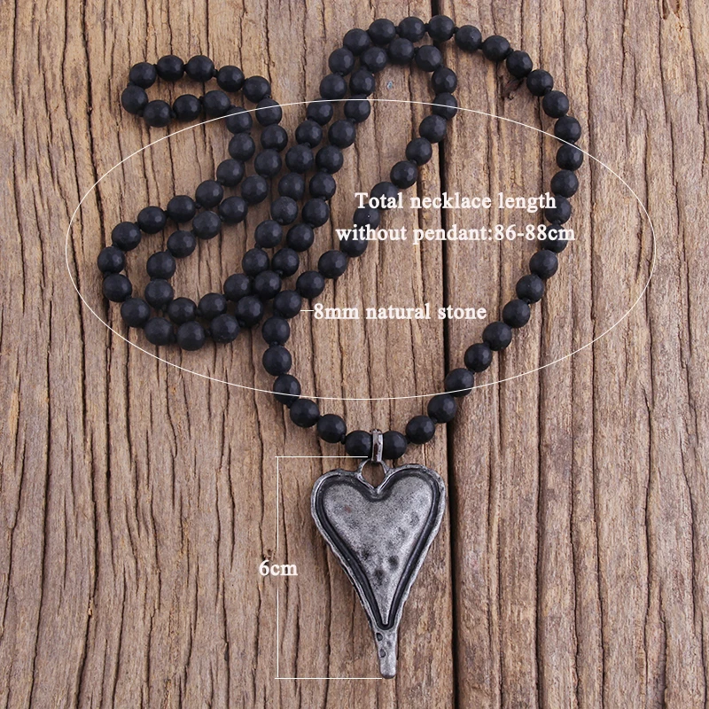 MOODPC модные богемные этнические ювелирные изделия с черным камнем длинные