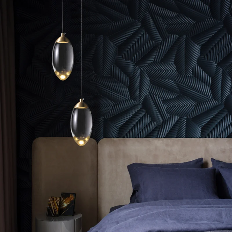 Хрустальная люстра для лестницы современный медный потолочный светильник