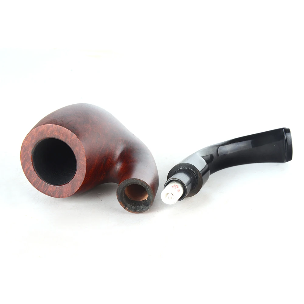 Бриар трубы табака курительная труба гладкая отделка 9 мм фильтр изогнутая