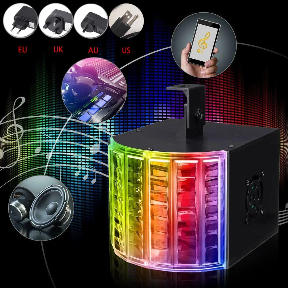 Светодиодный сцсветильник прожектор со звуковой активностью лазерный луч DMX для