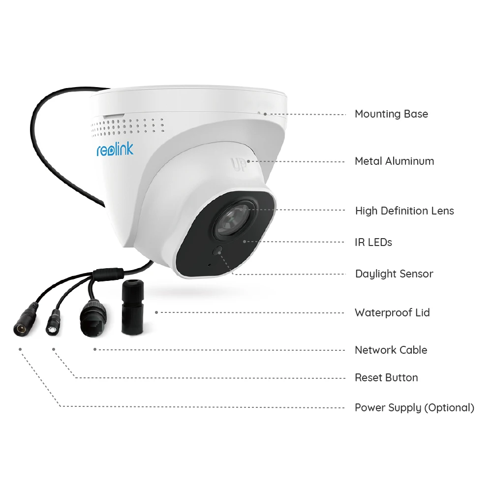Reolink D800 4K 8MP Ultra HD PoE Camera Night Vision 3840 x 2160 Security Bullet IP Camera(only work with the NVR) |