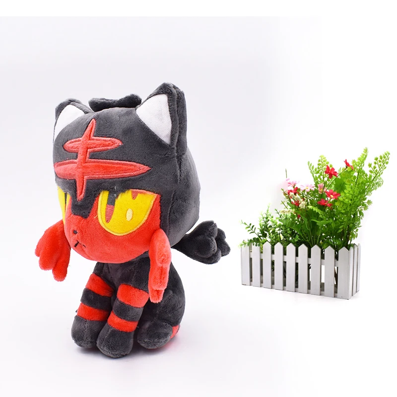 2 стиля куклы животных Litten Evolution Alola Incineroar Solgaleo Lunala SUN/MOON Мягкая Плюшевая Кукла
