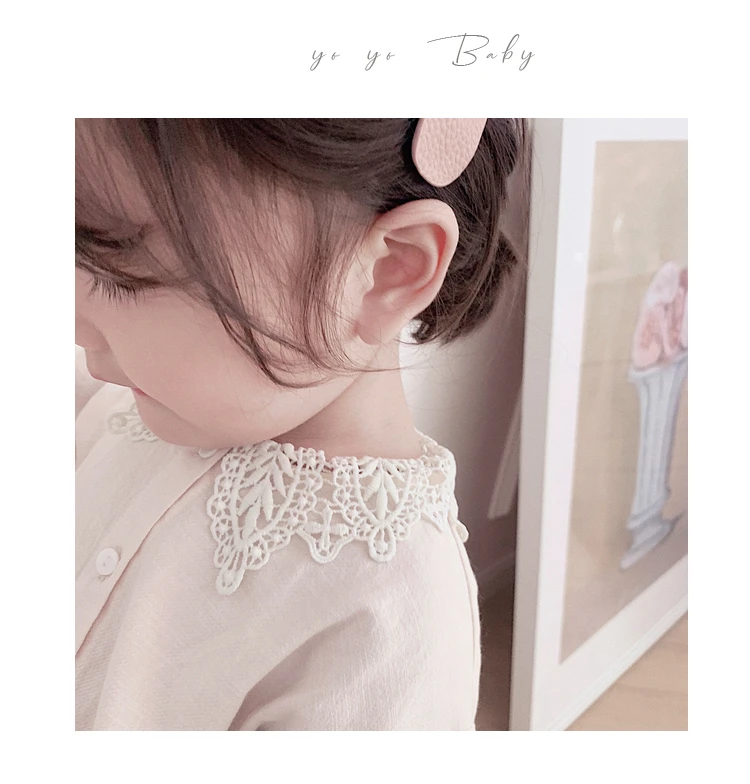 Girl Shirt Long Sleeve New Kids Spring and Autumn Pure Cotton Shirt Baby Lace Turn-collar Top Toddler Kids Blouses Clothing