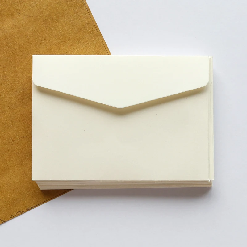 

10pcs Blank Ivory Paper Envelope Wedding Party Invitation Greeting Card Gift Envelope DIY Stationery Office Supplies Storage Bag