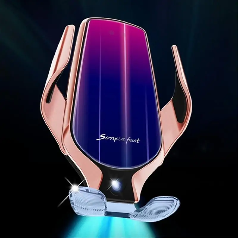 10 Вт автоматическое зажимное Быстрое беспроводное автомобильное зарядное