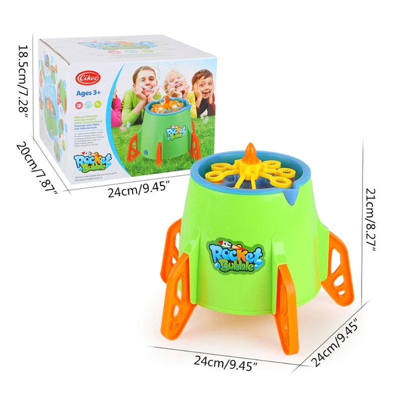 

Rocket Bubble Machine Automatic Bubble Blower 3200+ Bigger Bubbles Per Minute Plastic Bubble Maker for Kids Outdoor Use