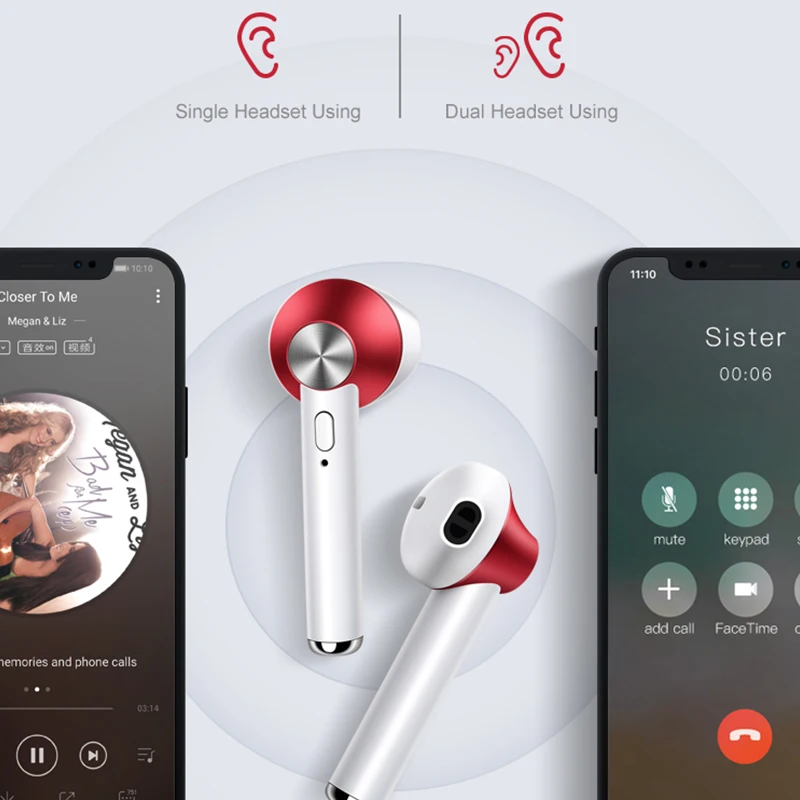 Миниатюрные TWS наушники Flux mob D012 Беспроводные стереонаушники Bluetooth 5 0 Спортивная