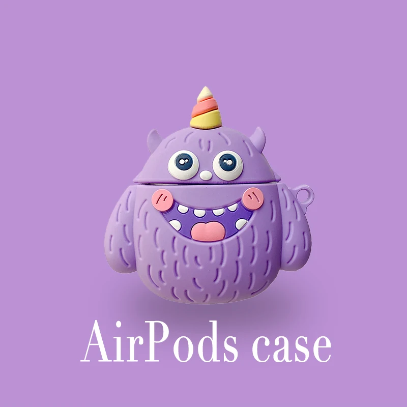 

Soft Silicone Funny Little Monsters Airpods Pro or 1/2 Case Novelty Anime Cartoon Earphones Shockproof Shell