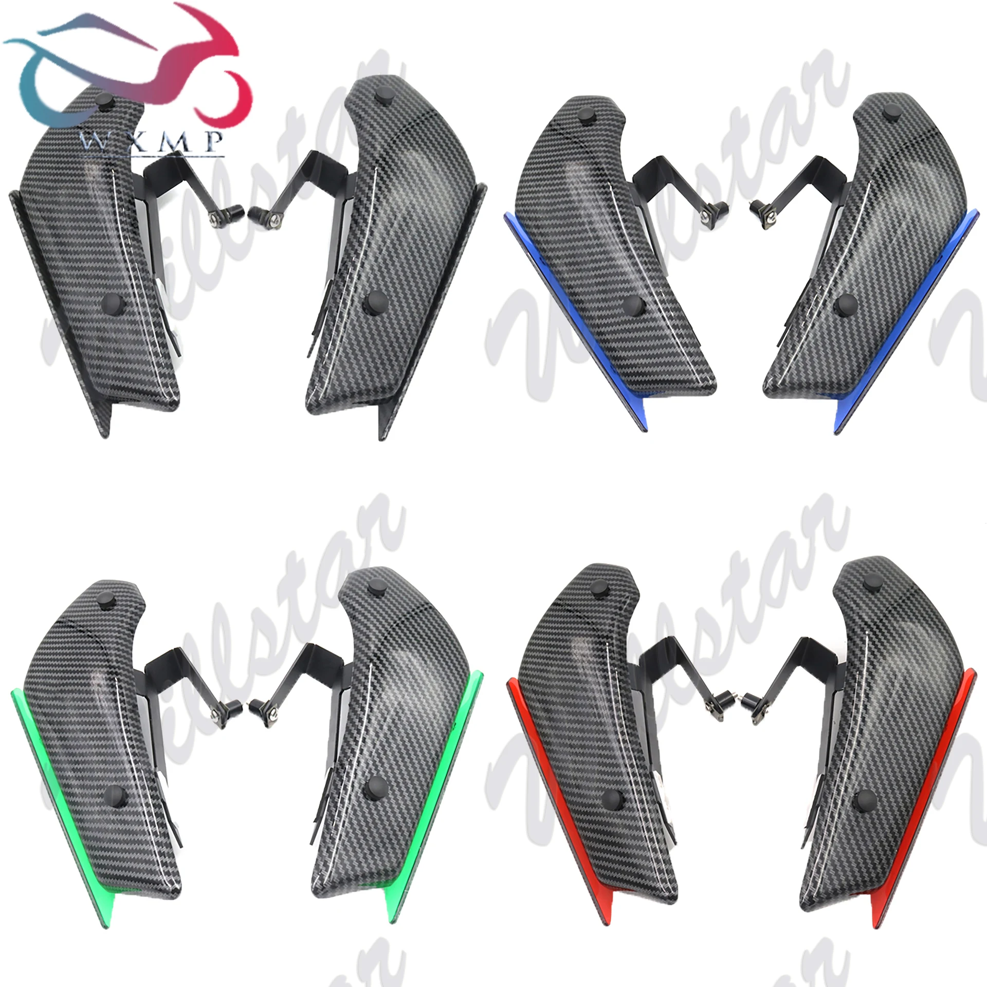

Motorcycle Carbon Fiber Paint Winglets Windshield For Kawasaki Ninja 400 Ninja400
