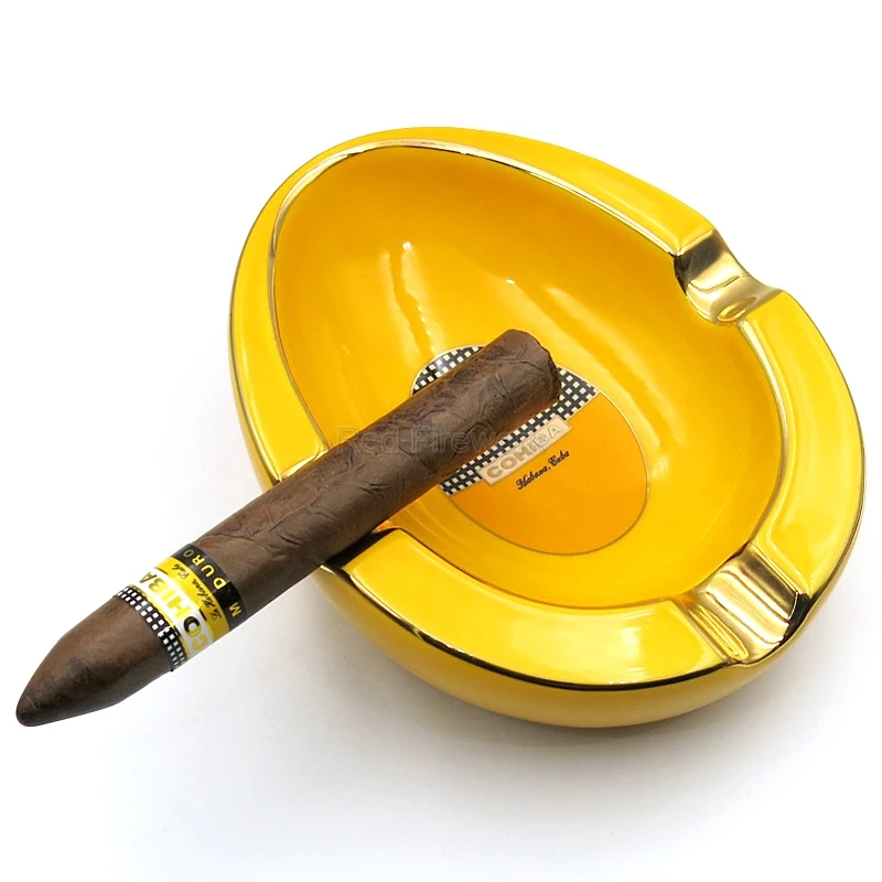 COHIBA высококачественная керамическая большая пепельница Настольная 3 пепельница для дома Smkoing сигарета