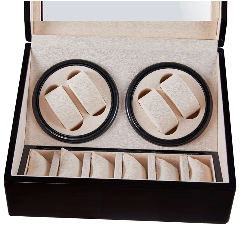 Черный Автоматический футляр для намотки часов электронная книга дисплей с