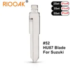 10 шт. складной Флип Uncut KD VVDI полотно дистанционного ключа Blank #52 HU87 для Suzuki JIMNY ALTO Свифт VITARA Mitsubishi