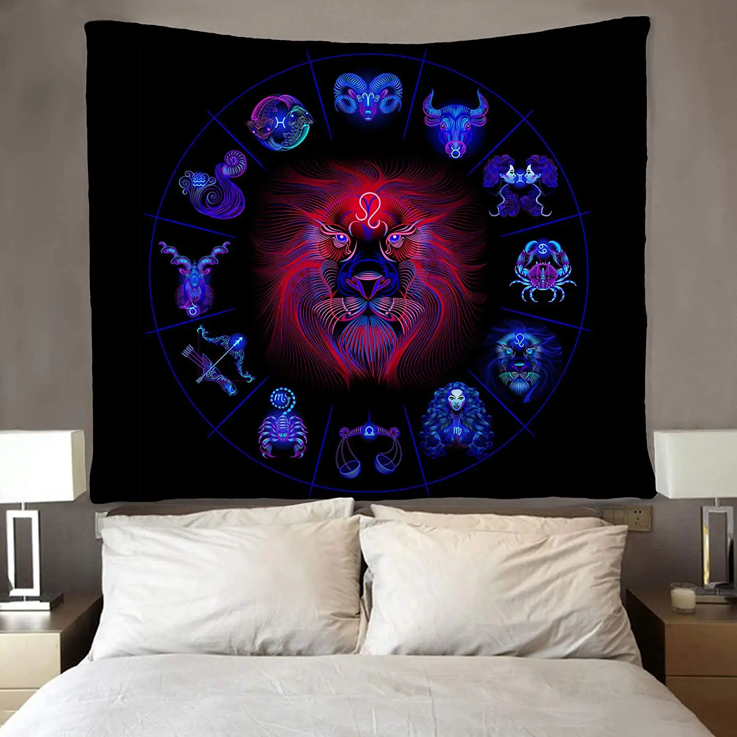 Leo Tapestries Hippie Art Wall Hanging for Bedroom Living Room Dorm | Дом и сад