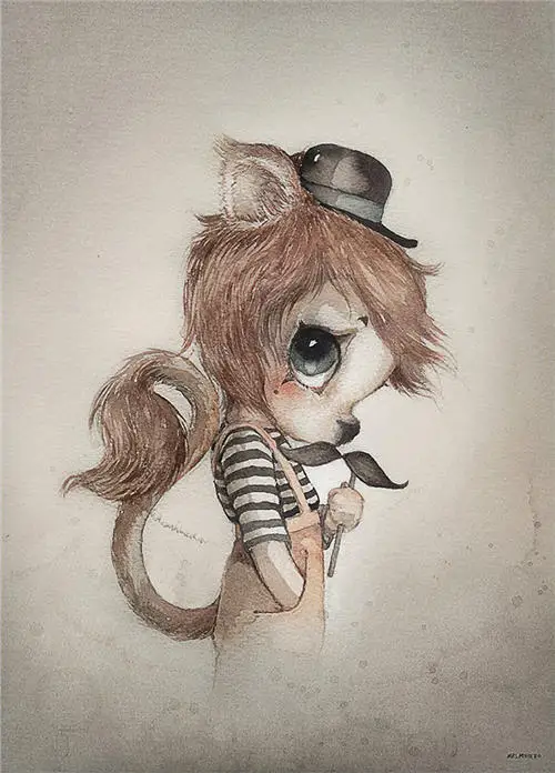 

Картина на холсте JIANGGERONGZHAO Кролик