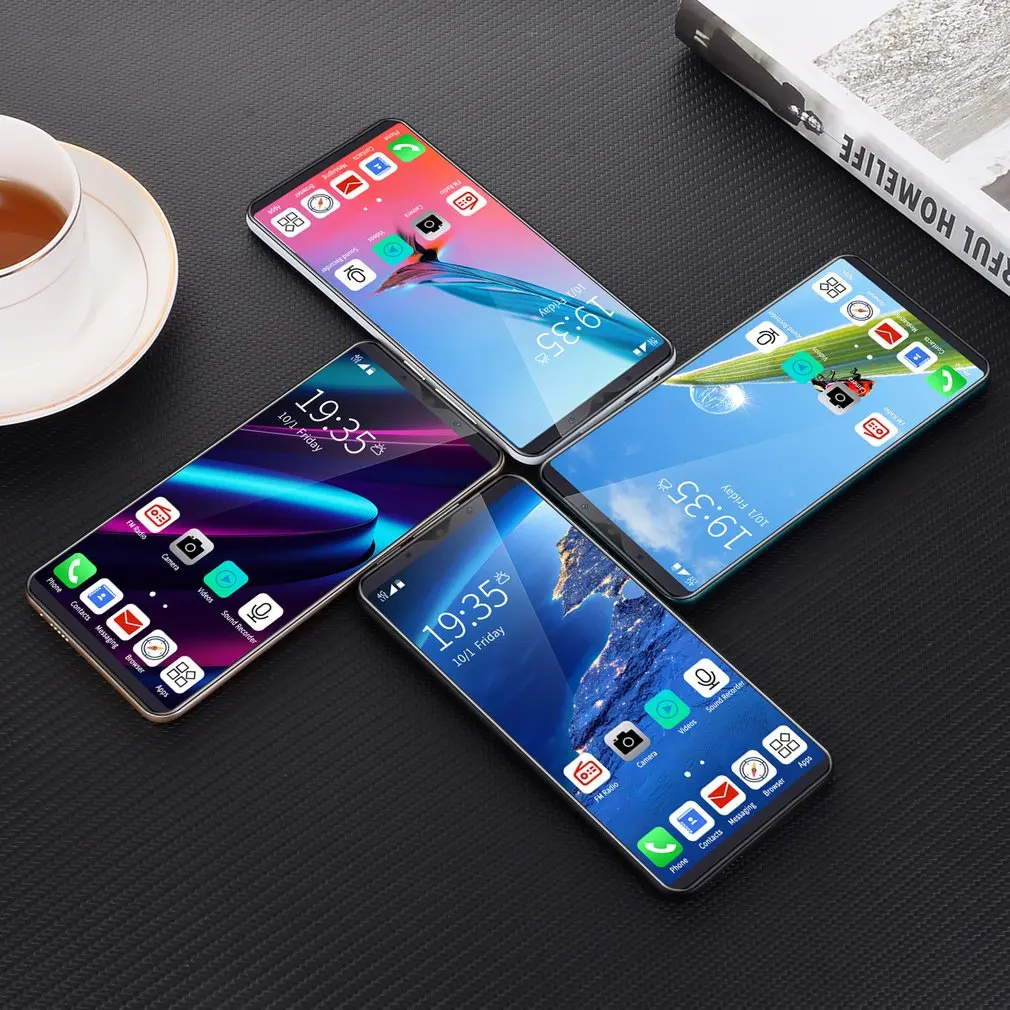 

5.72 Inch S10 Full Screen Smartphone General Straight Profile Dual Card Dual Standby Real Fingerprint Unlock Phones