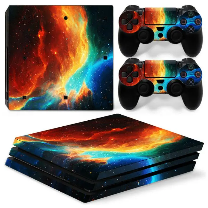 2 Звездное небо Viny Наклейка для PS4 Pro консоль+ 2 кожаная наклейка на контроллер для sony Playstation 4 Pro игровые аксессуары - Цвет: 2