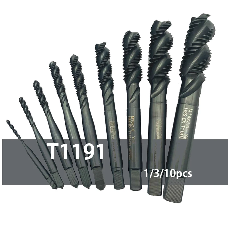 

HIgh Quality Spiral Flute Taps For Stainless Steel T1191 M2 M2.5 M3 M4 M5 M6 M8 M10 M12 M14 M16 Suitable For Tapping Blind Holes