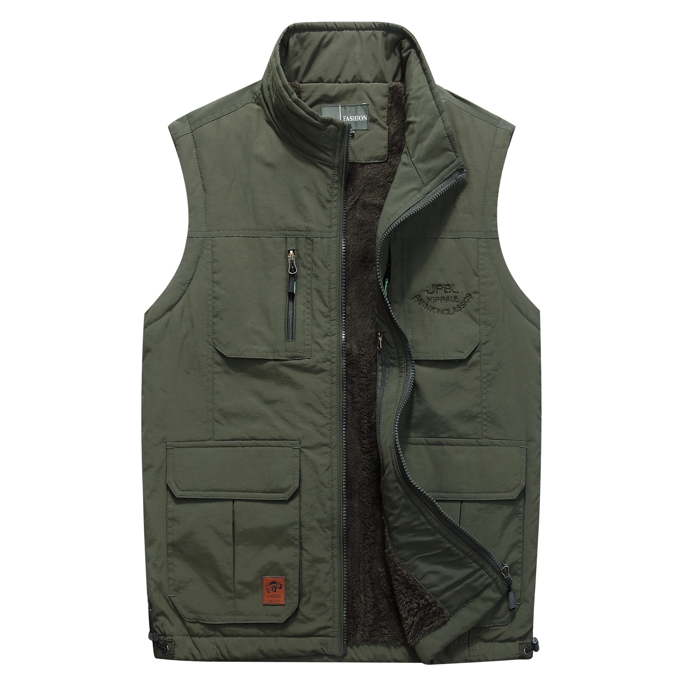 Осенне-зимний мужской жилет теплый флисовый куртка без рукавов повседневный