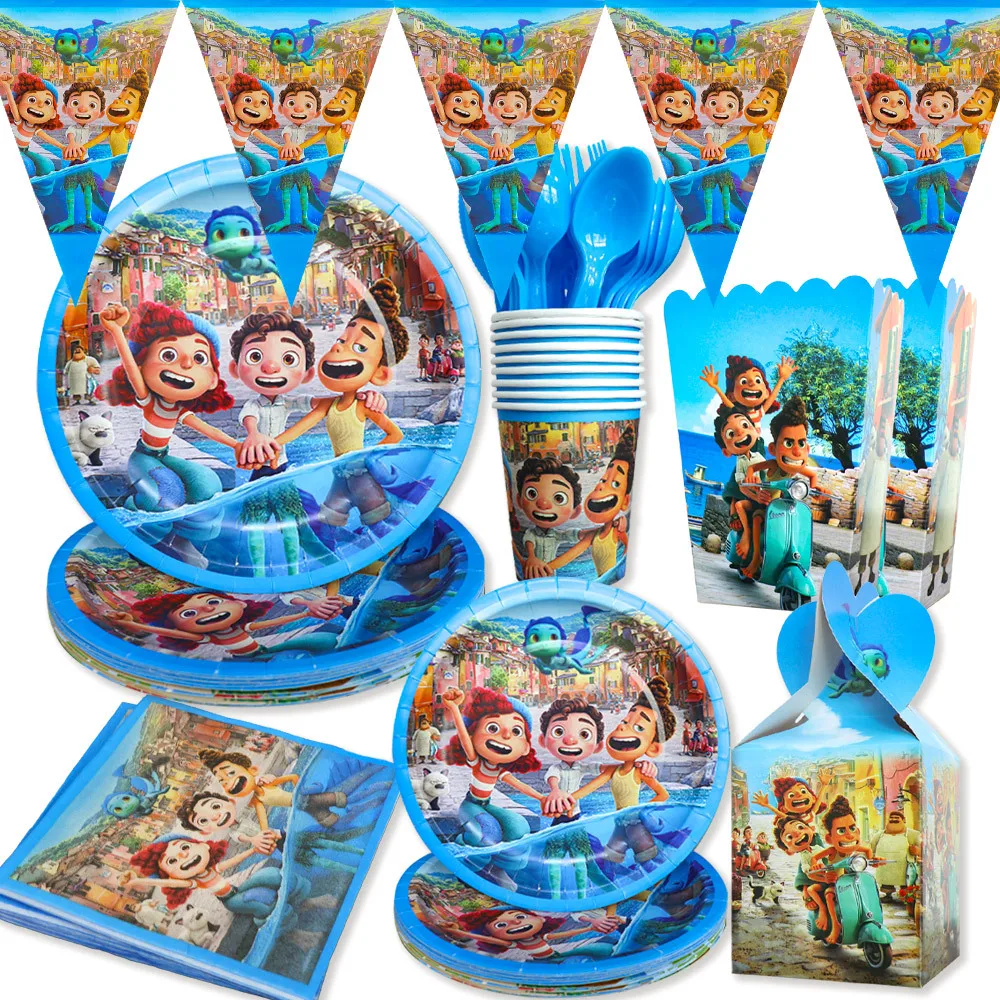 

Summer Friendship Day Lu-ka Party Cutlery Set Paper Cup Paper Plate Tablecloth Decor Supplies