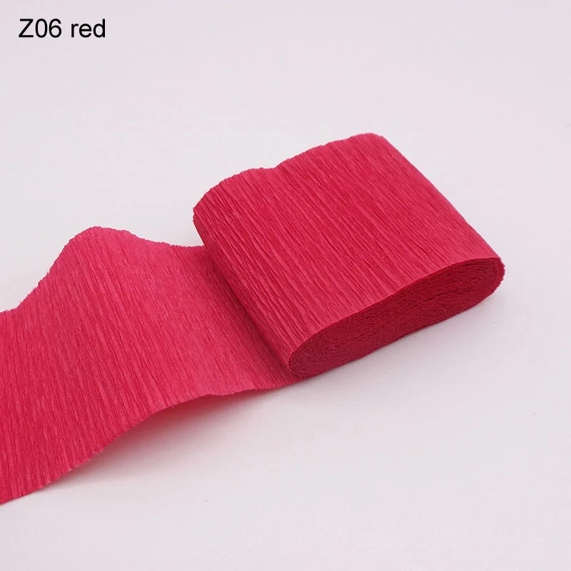 Z06 red Декорации 5 см x 250 см баннеры конфетти растяжки DIY Бумажная гирлянда крепированная бумага Свадьба День Рождения Вечеринка фотографии фоны - Цвет: Z06 red
