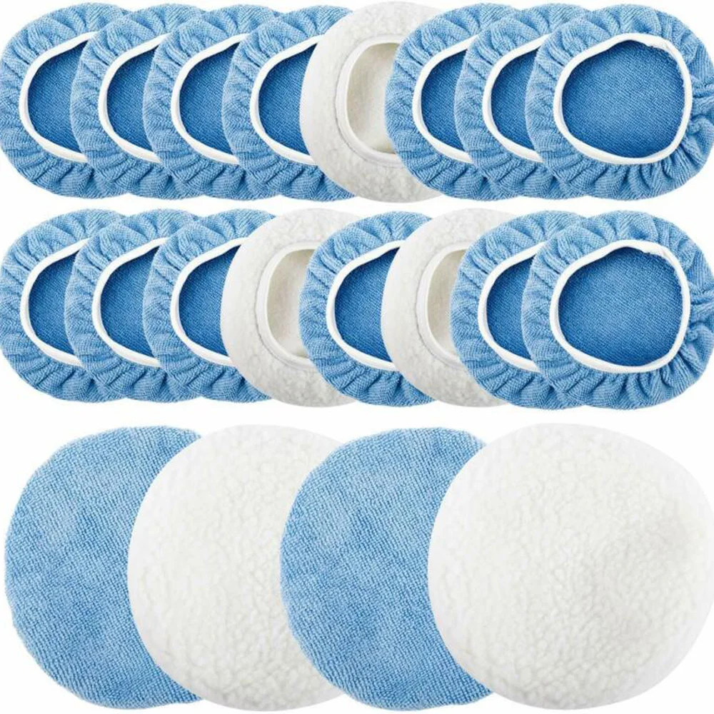 

20pcs Polishing bonnets Buffer Buffing Microfiber Orbital Water absorption