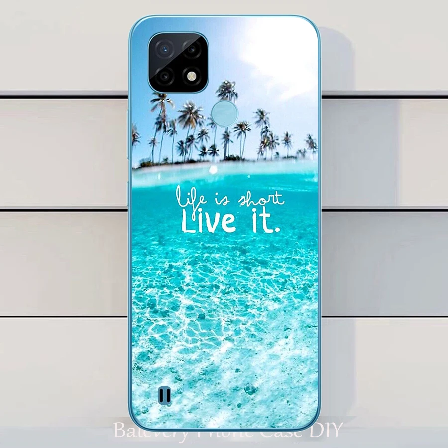 Для REALME C21 6 5 дюймов чехол модный силиконовый мягкий симпатичный из ТПУ задний s