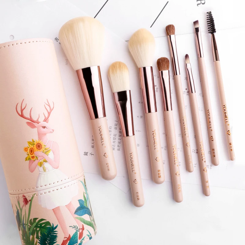 Кисть для макияжа из 8 предметов полный набор кисть новичка тени век Рассыпчатая