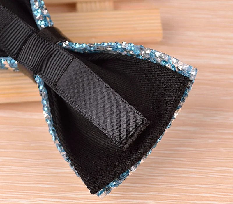 Модный роскошный галстук бабочка с бриллиантами блестящие стразы мужской для