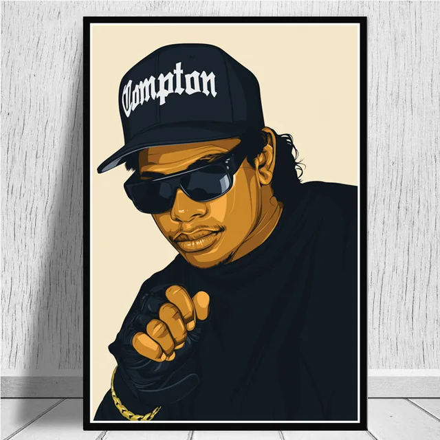NWA хип-хоп музыкальный Рэппер со звездами Ice Cube Eazy-E холст постер печать Современная живопись маслом искусство настенные картины гостиная домашний декор - Цвет: U