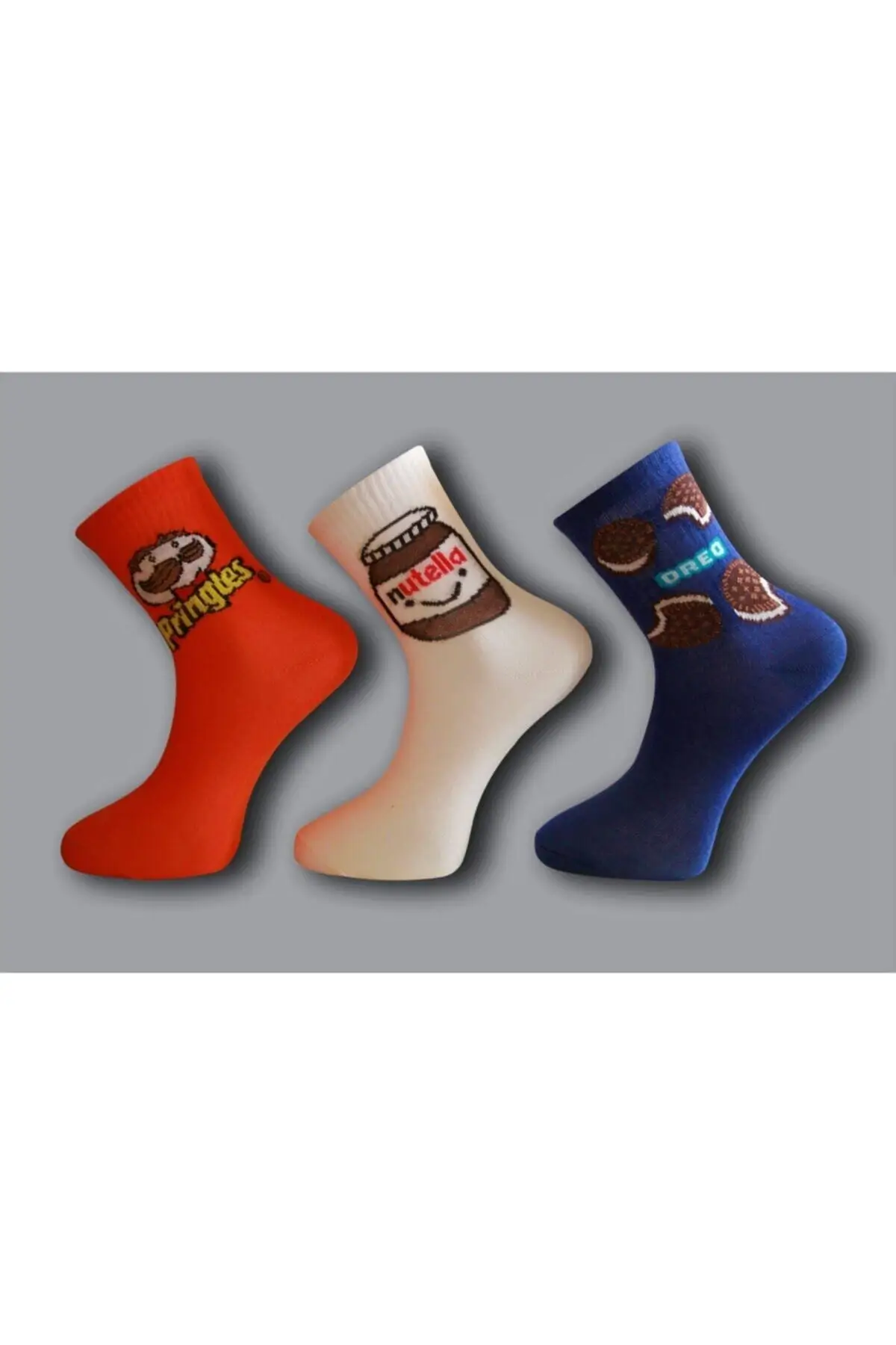 Unisex Patterned College Socks 10 Double
