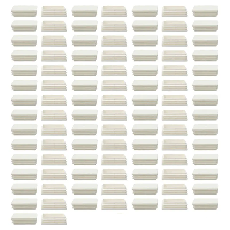 100 шт. пластиковые ребристые вставки для труб прямоугольные концевые крышки