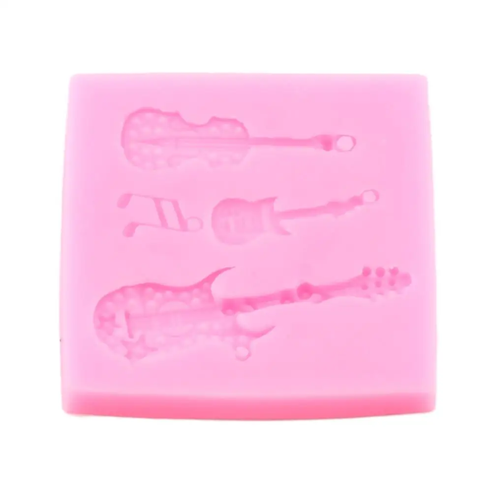 Акустическая электрическая гитара скрипка музыкальная силиконовая форма для