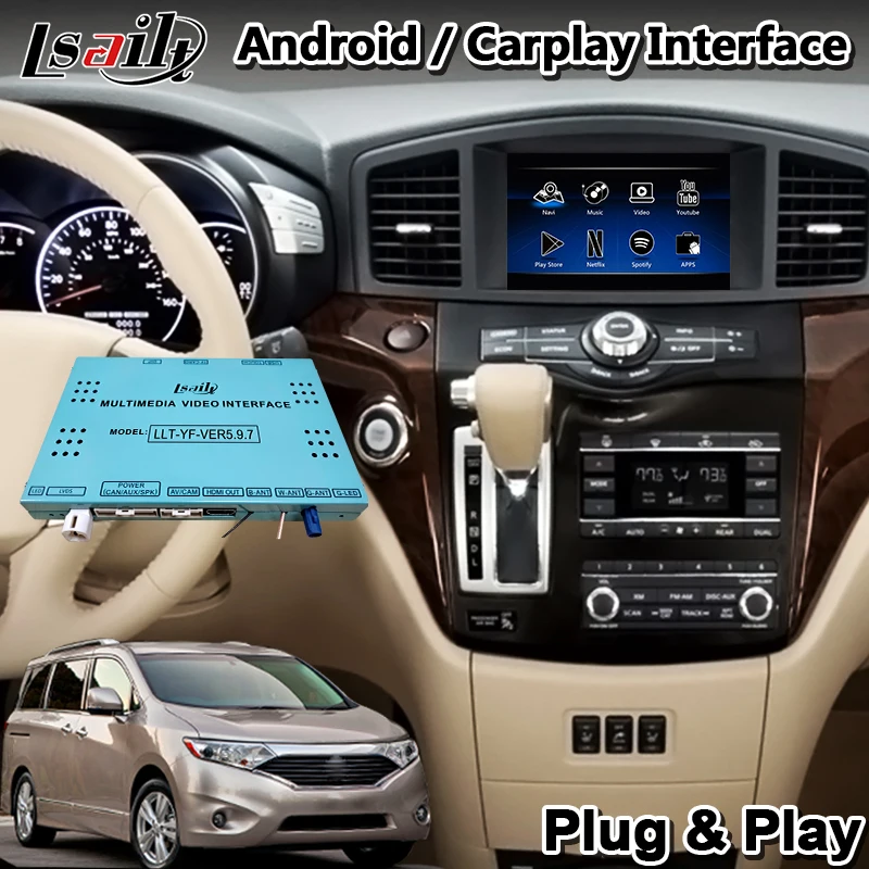 Lsailt Android Carplay интерфейс для Nissan Quest 2011 2017 года со встроенным авто беспроводной