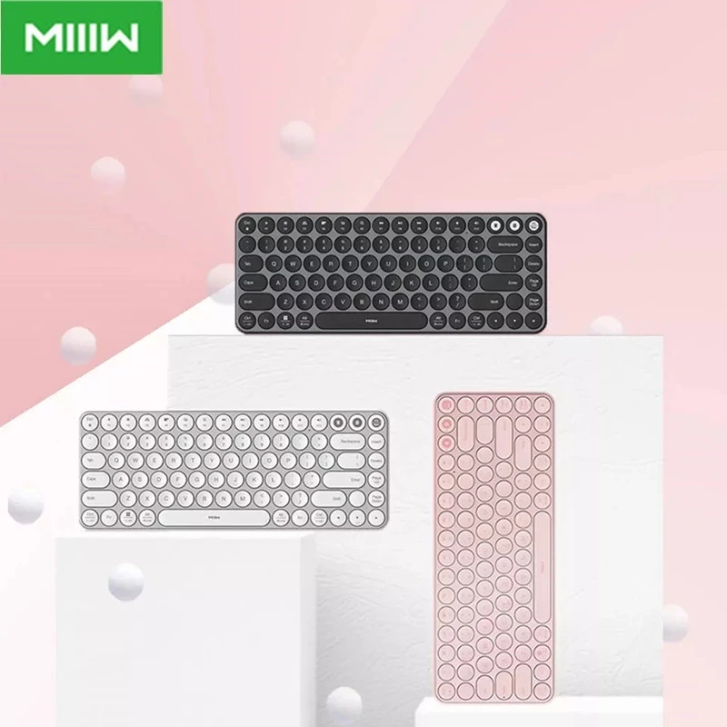 Мини Bluetooth Двухрежимная клавиатура MIIIW 85 клавиш 2 4 ГГц Мультисистема беспроводная