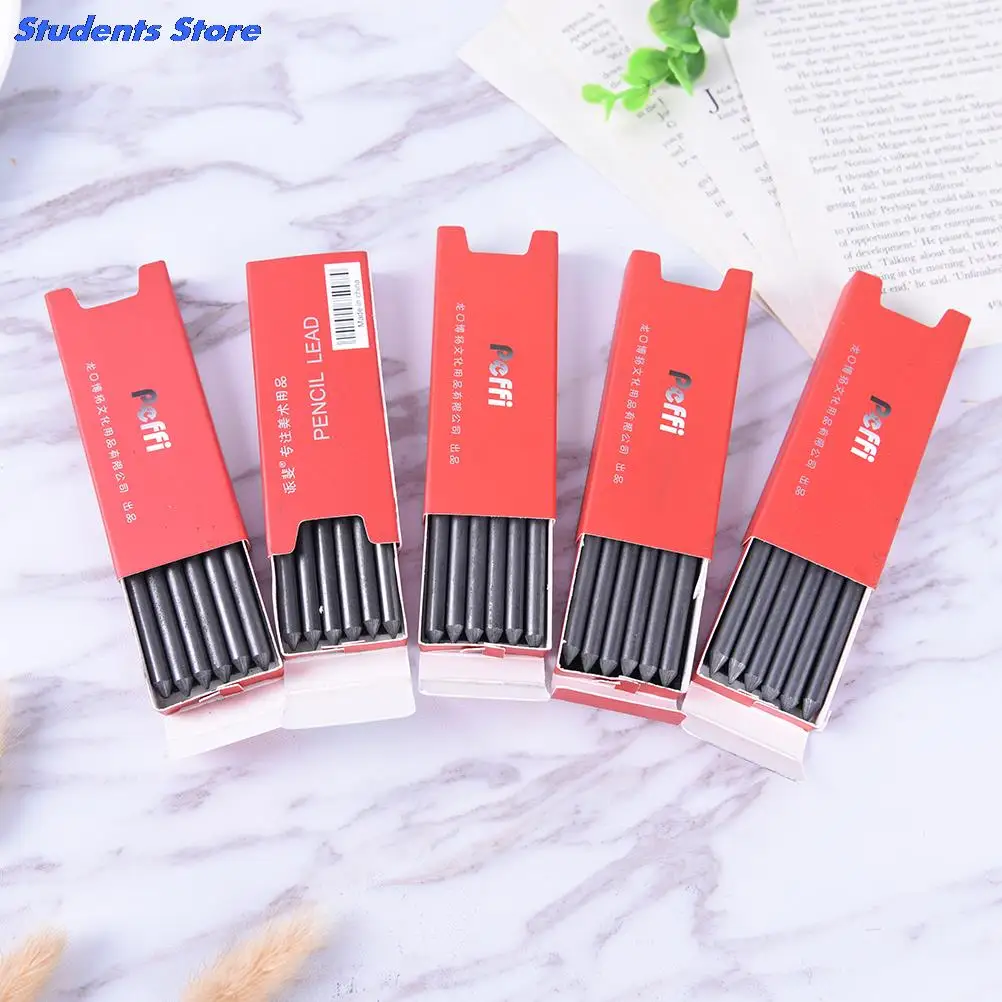 

6Pcs/box 5.6mm 2B 4B 6B 8B HB Mechanical Pencil Lead Charcoal / Graphite Soft Hard Pencil Lead for Sketch Drawing Artist