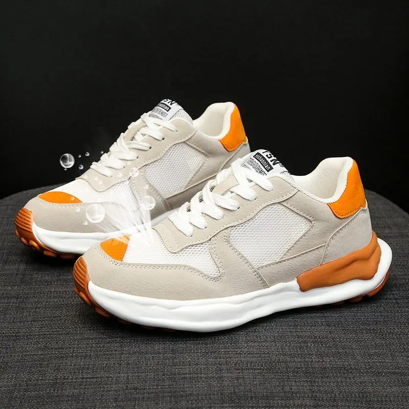 

Woman Shoes 2021 The New Fashion Lace-Up Sneakers Walking Shoes Thick Bottom Breathable All-match Comfortable Flat Shoes