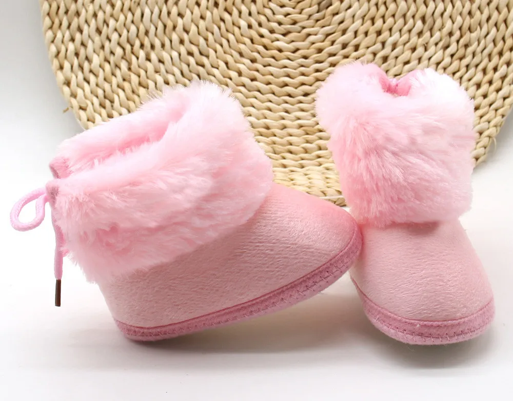 Зимние теплые ботинки для новорожденных 1 год обувь маленьких девочек и