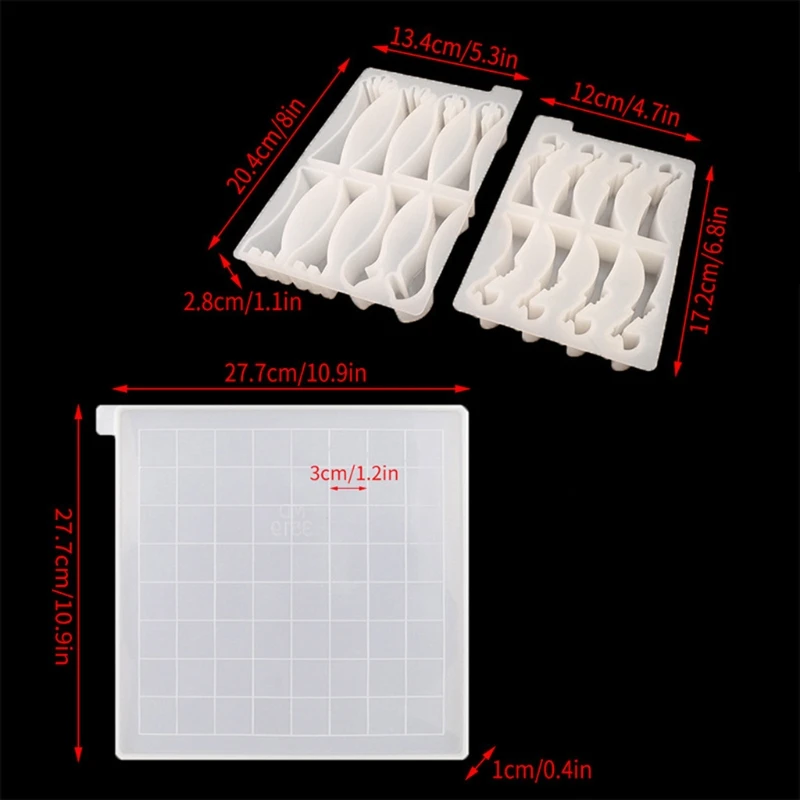 

Crystal Epoxy Resin Mold International Chess Silicone Mould DIY Crafts Jewelry Ornaments Casting Tool