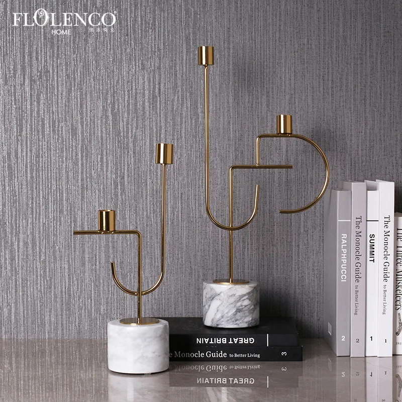 

American light luxury Candlestick white board room family living room bedroom decorations romantic ornaments