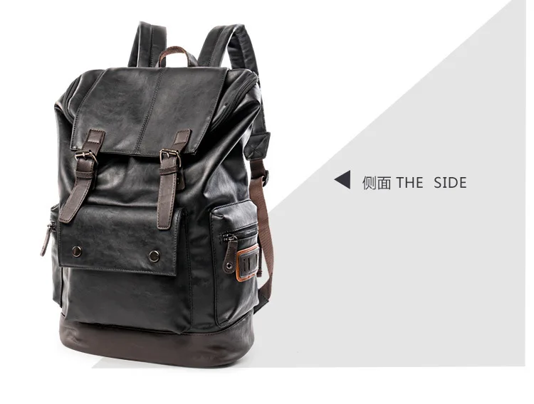 Мужской кожаный рюкзак Молодежный дорожный школьные сумки для ноутбука мужская