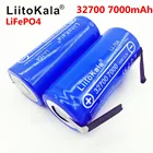 Литий-железо-фосфатный аккумулятор LiitoKala, 3,2 в, 32700, 7000 мА  ч, 6500 мА  ч, 35 А, непрерывный разряд, максимум 55 А, аккумулятор высокой мощности + никелевые пластины