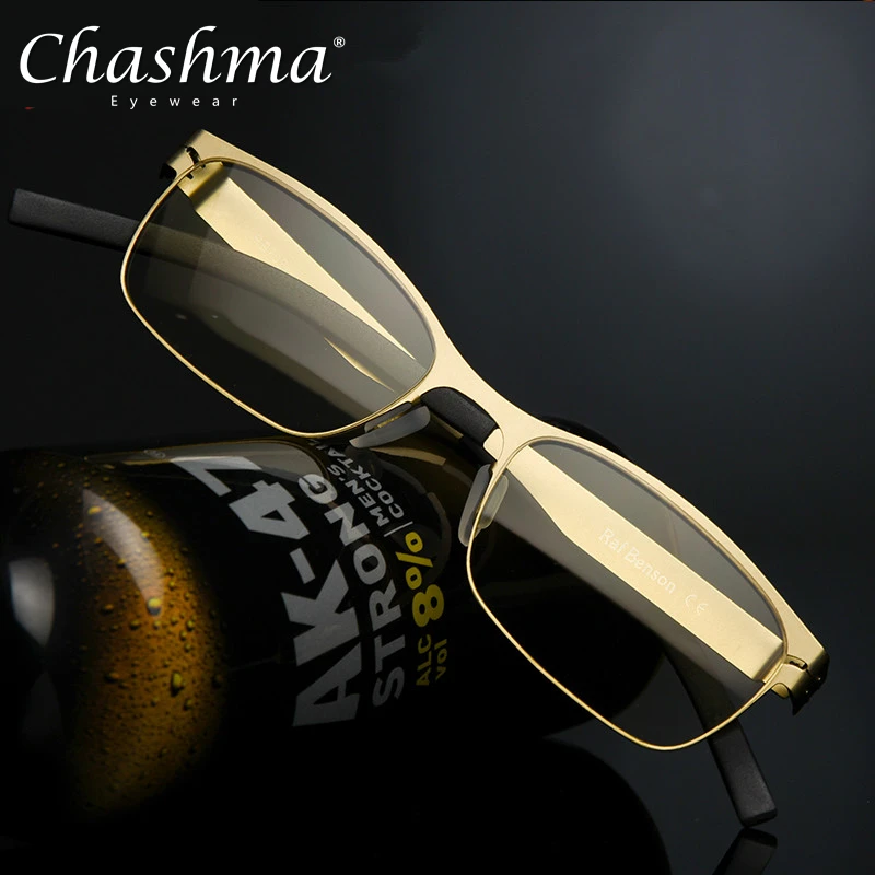 Высококачественные стальные титановые очки для чтения мужские голубые световые