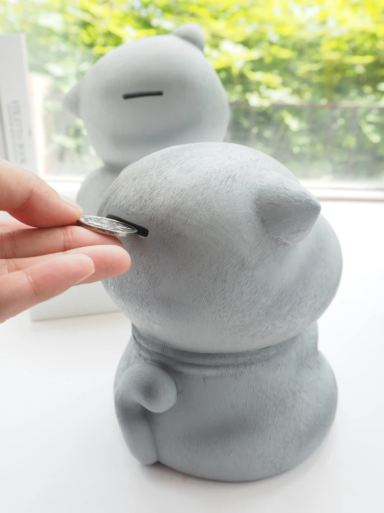 

Cartoon Cat Shaped Vinyl Coin Box Toy For Kids Lovely Piggy Bank Interior Decoration Home Decor Money Saving Box Kids Toy ZL571