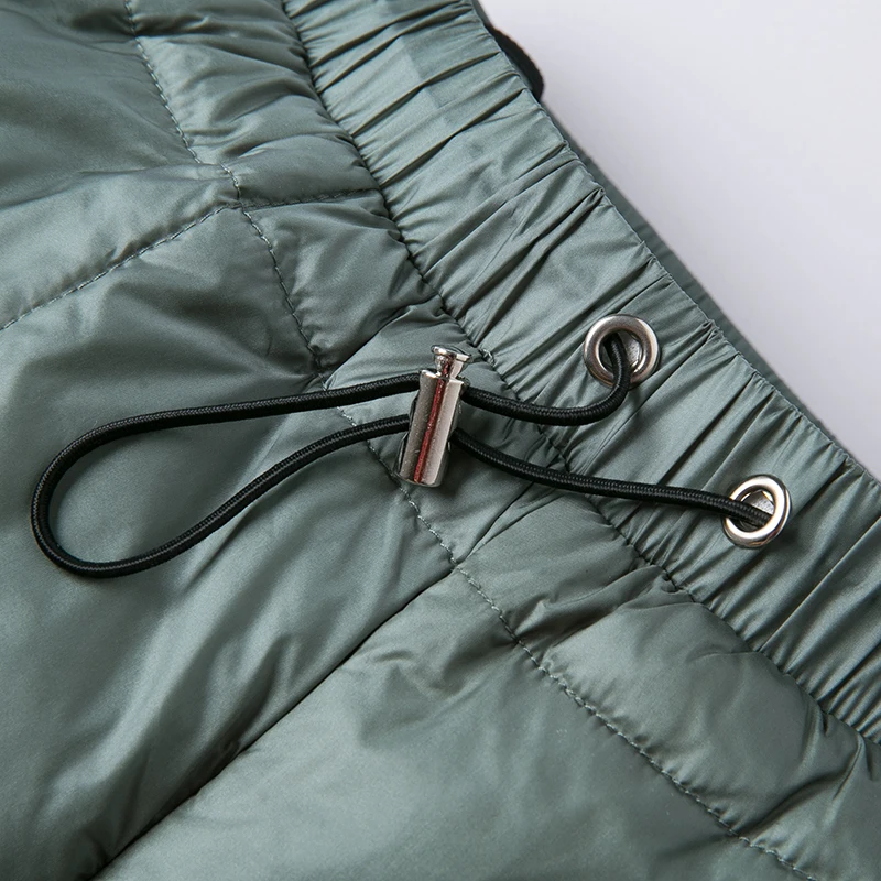 2018 Зима вниз брюки женщин случайный верхней одежды эластичный пояс рабочая